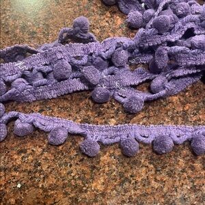 Purple Pom-Pom Trim - 4.5 yards